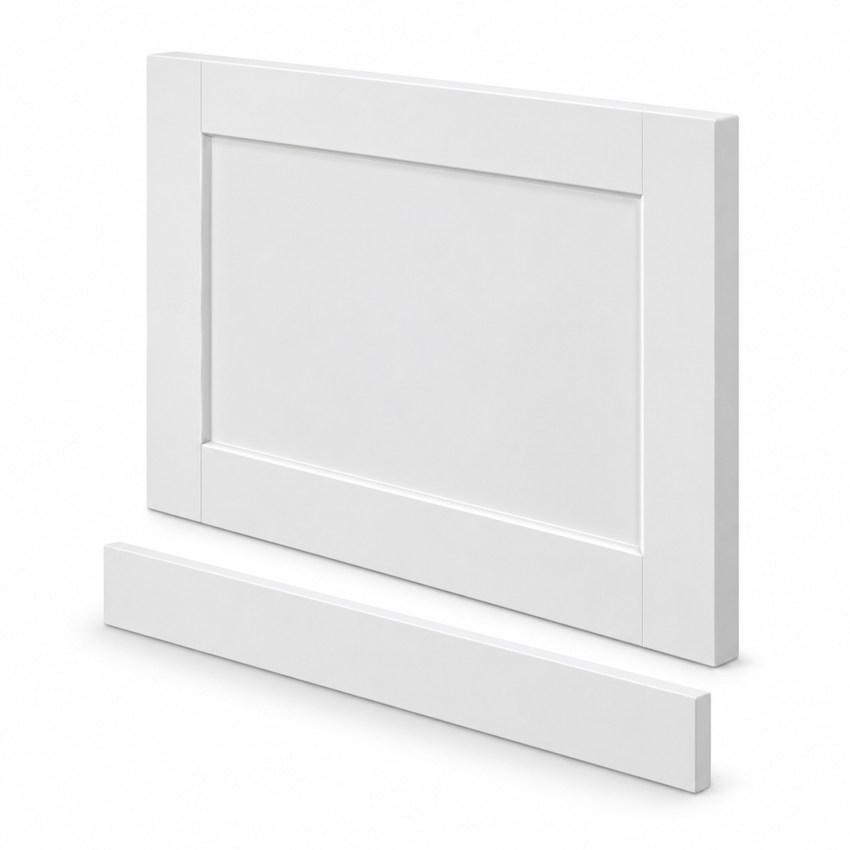 White PVC 700mm W x 480mm H End Bath Panel - Adjustable Height