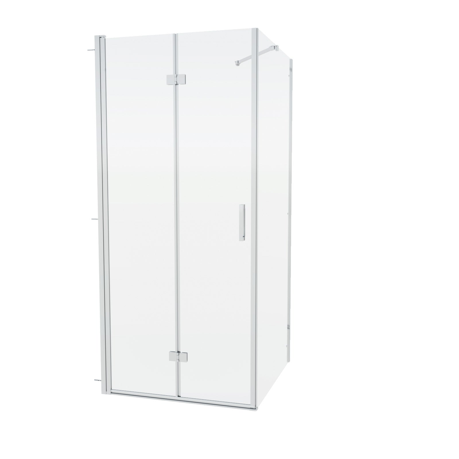 Octax 900mm Bi-Fold Shower Enclosure Door, 800mm Side Panel Glass Screen