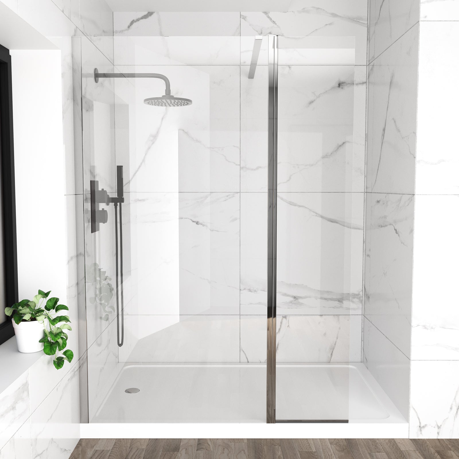 Samoa Walk in Wet Chrome Room Enclosure