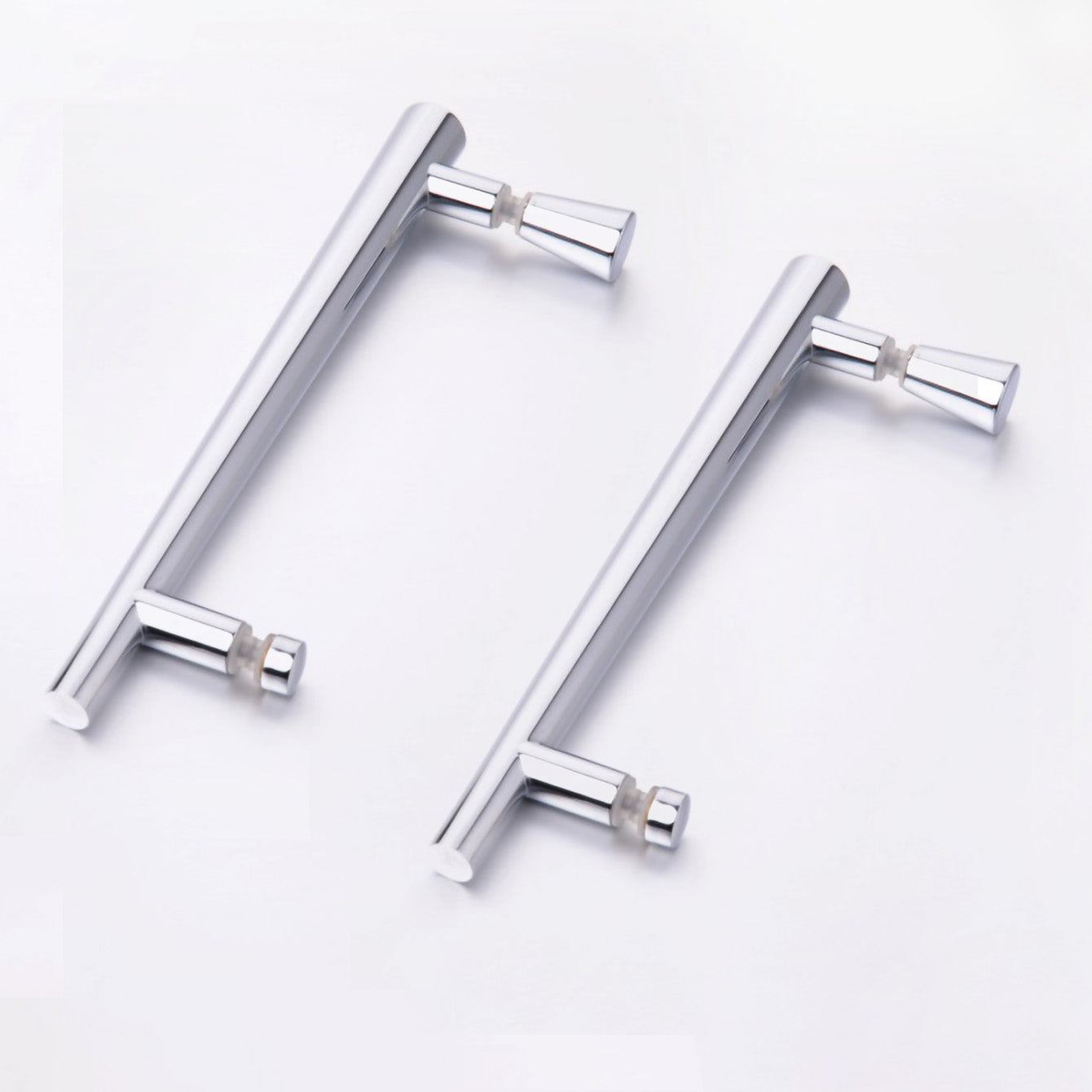 Olney Rounded Stainless Steel 195 mm Shower Door Handle Set