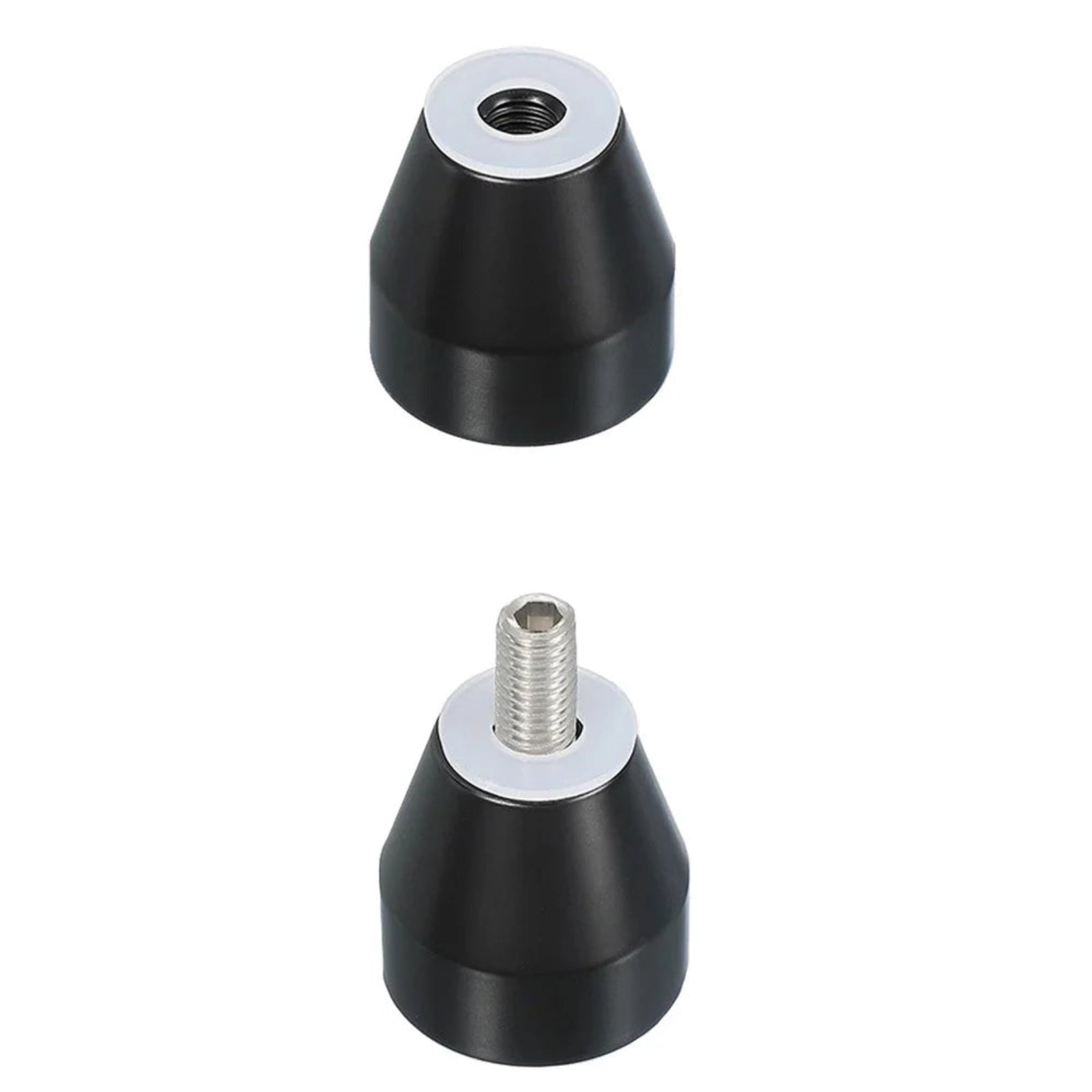 Cone Black Aluminum Shower Door Knob Handle