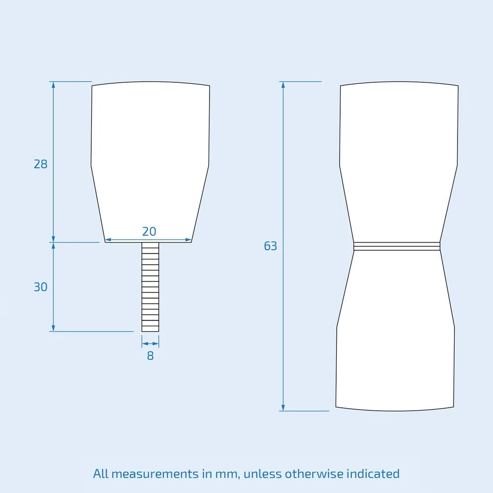 Cone Chrome Aluminium Shower Door Knob Handle