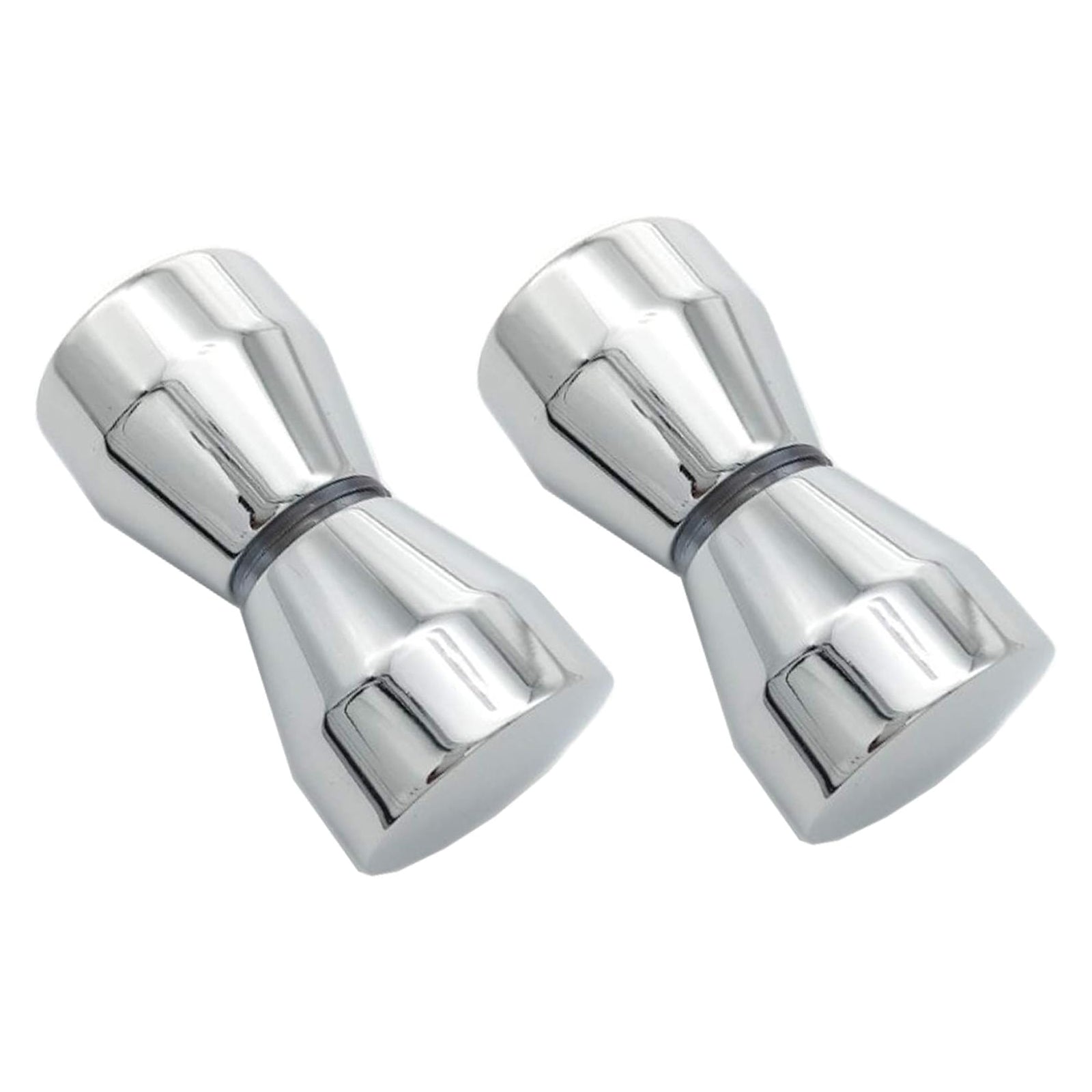 Cone Chrome Aluminium Shower Door Knob Handle Set Of 2