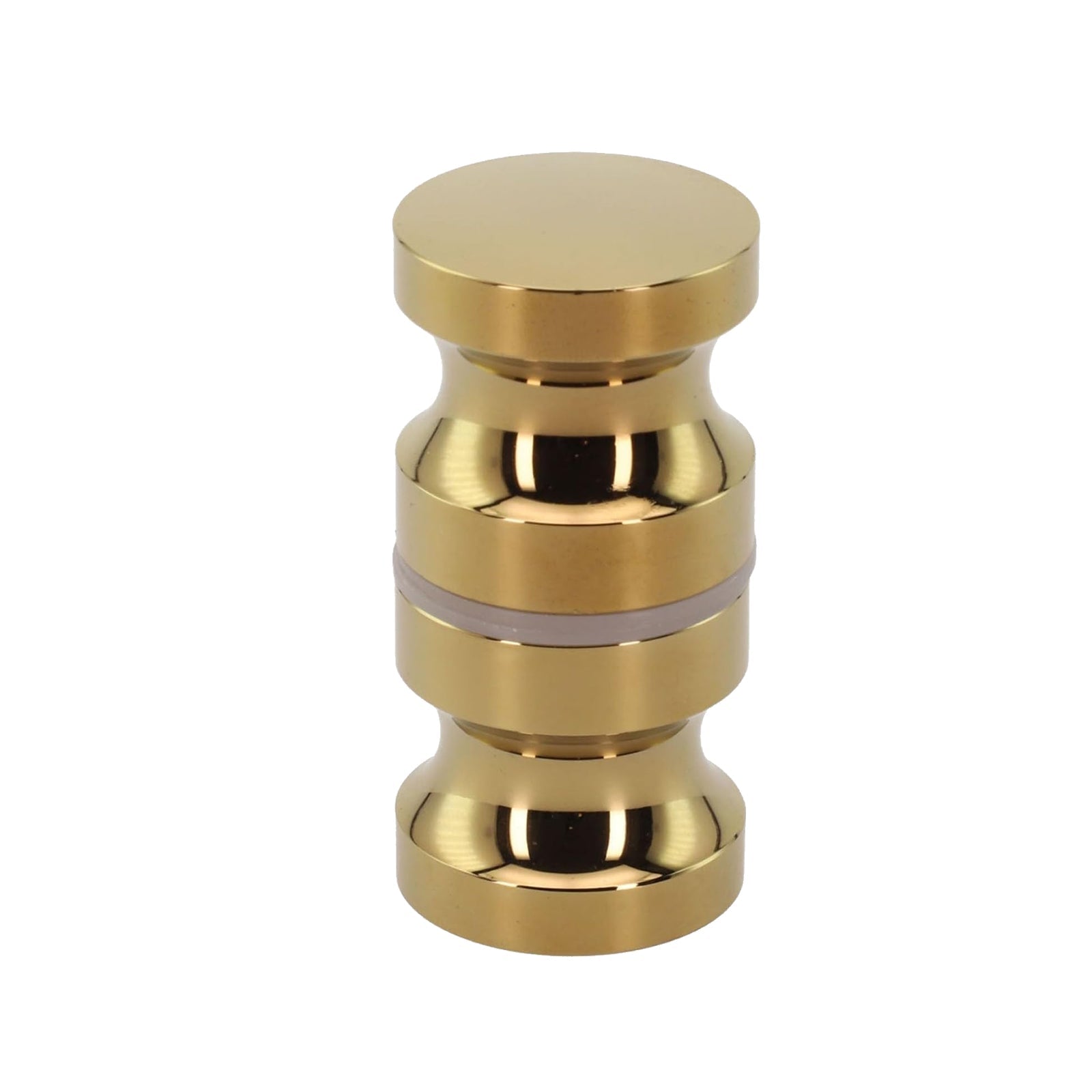 Round Brushed Brass Aluminium Shower Door Knob Handle
