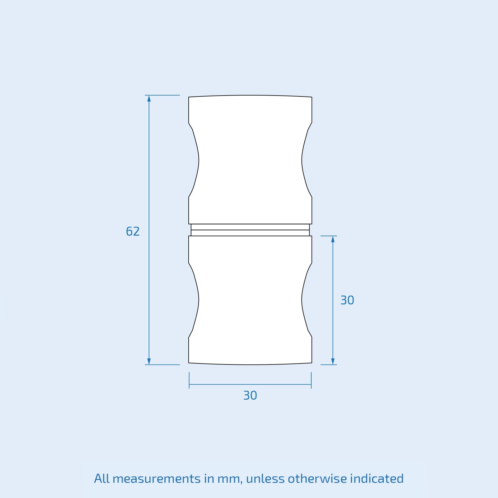 Round Chrome Aluminium Shower Door Knob Handle
