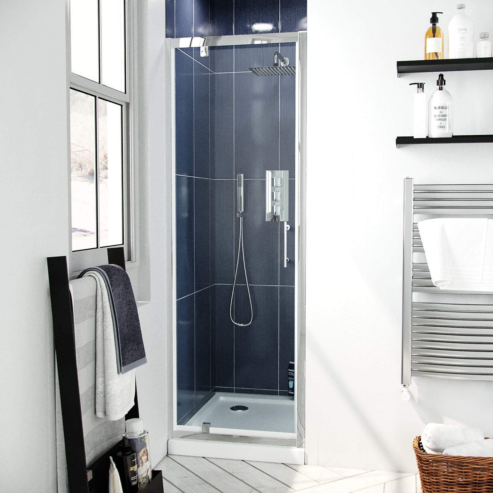Pivot shower enclosure door 700 mm image # Options_700 mm