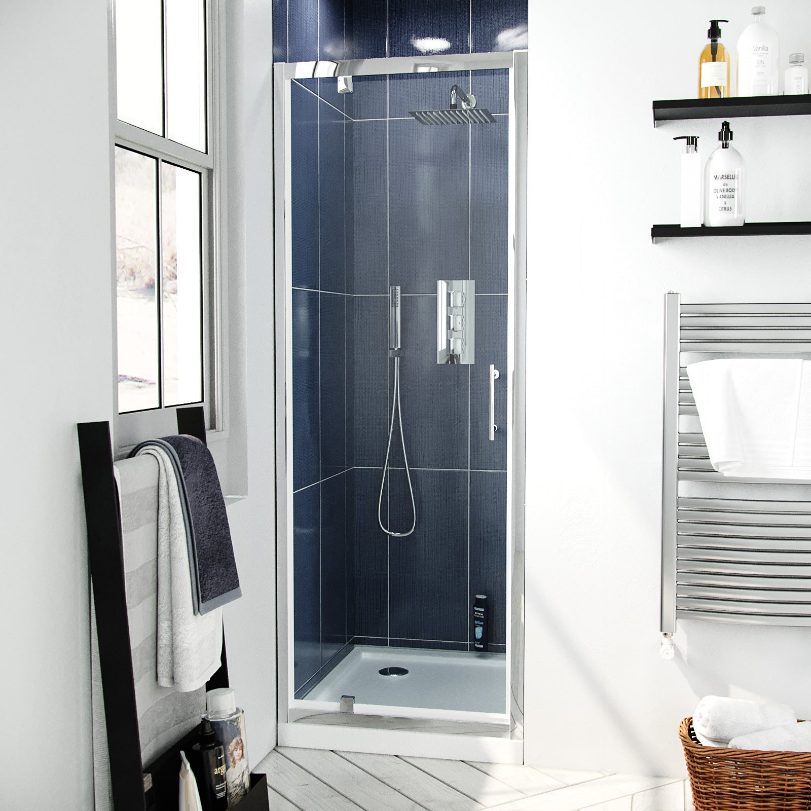 Pivot shower enclosure door 760 mm image # Options_760 mm