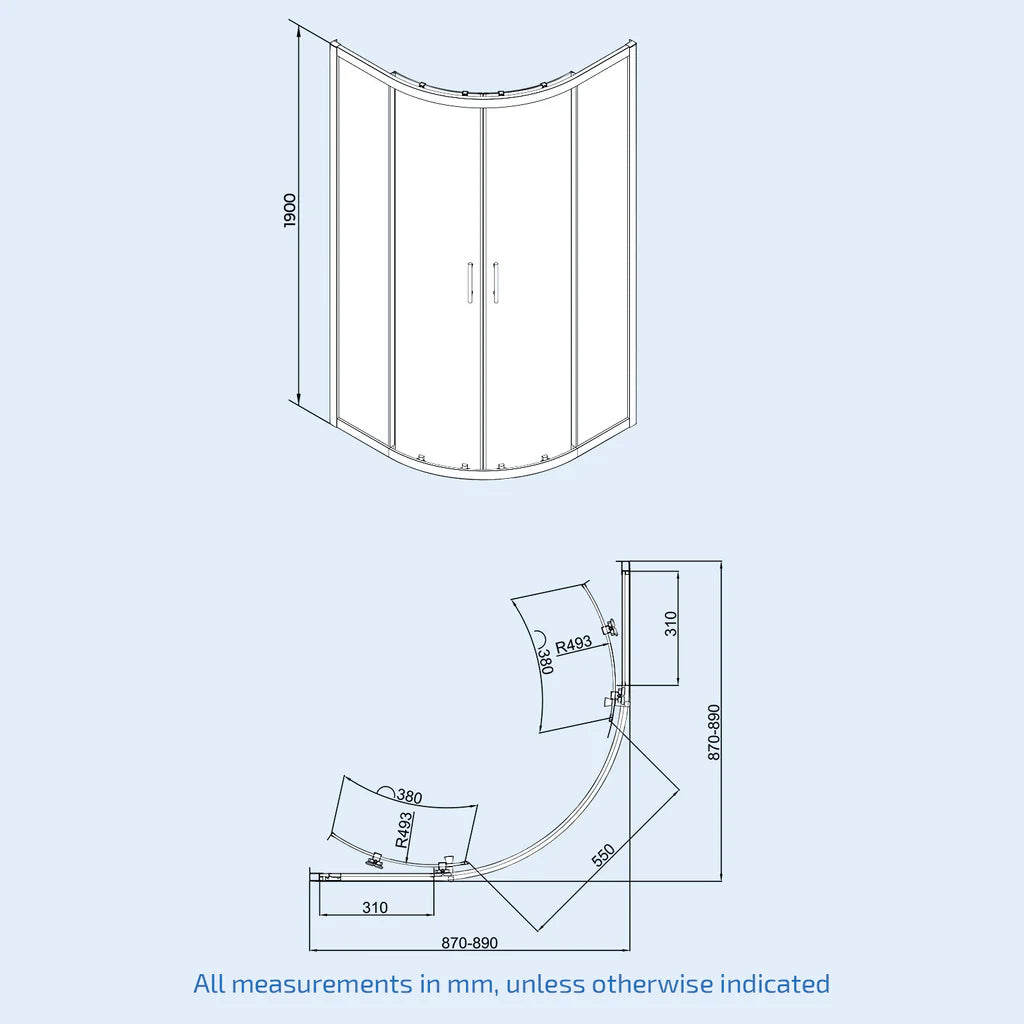 Louie Modern Square Close Coupled Toilet, 450mm Pedestal Basin & Shower Suite (900mm Shower Tray Included) – Modern Bathroom Set