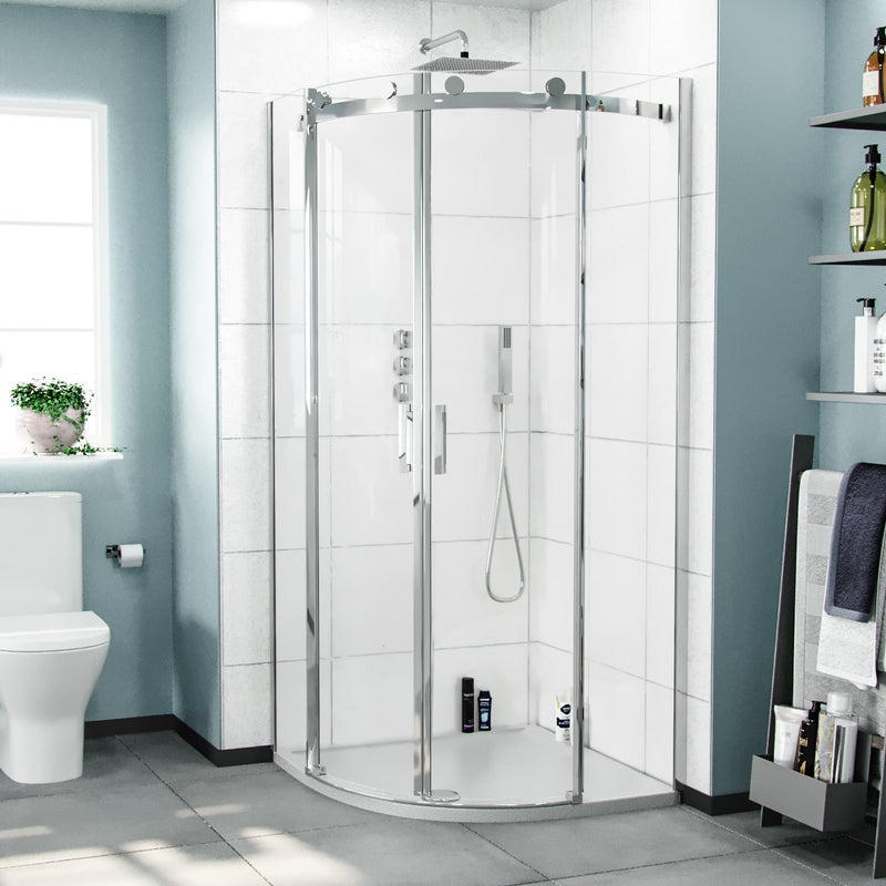 Hardwick Frameless Quadrant Sliding Enclosure #Tray Options_Without Tray