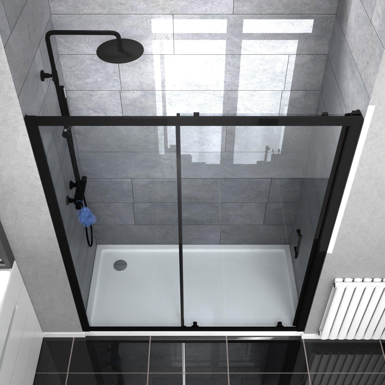 Shower enclosure door image front view