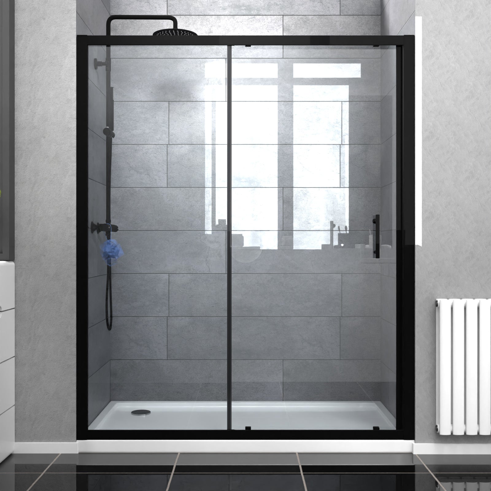 Shower enclosure door image front view