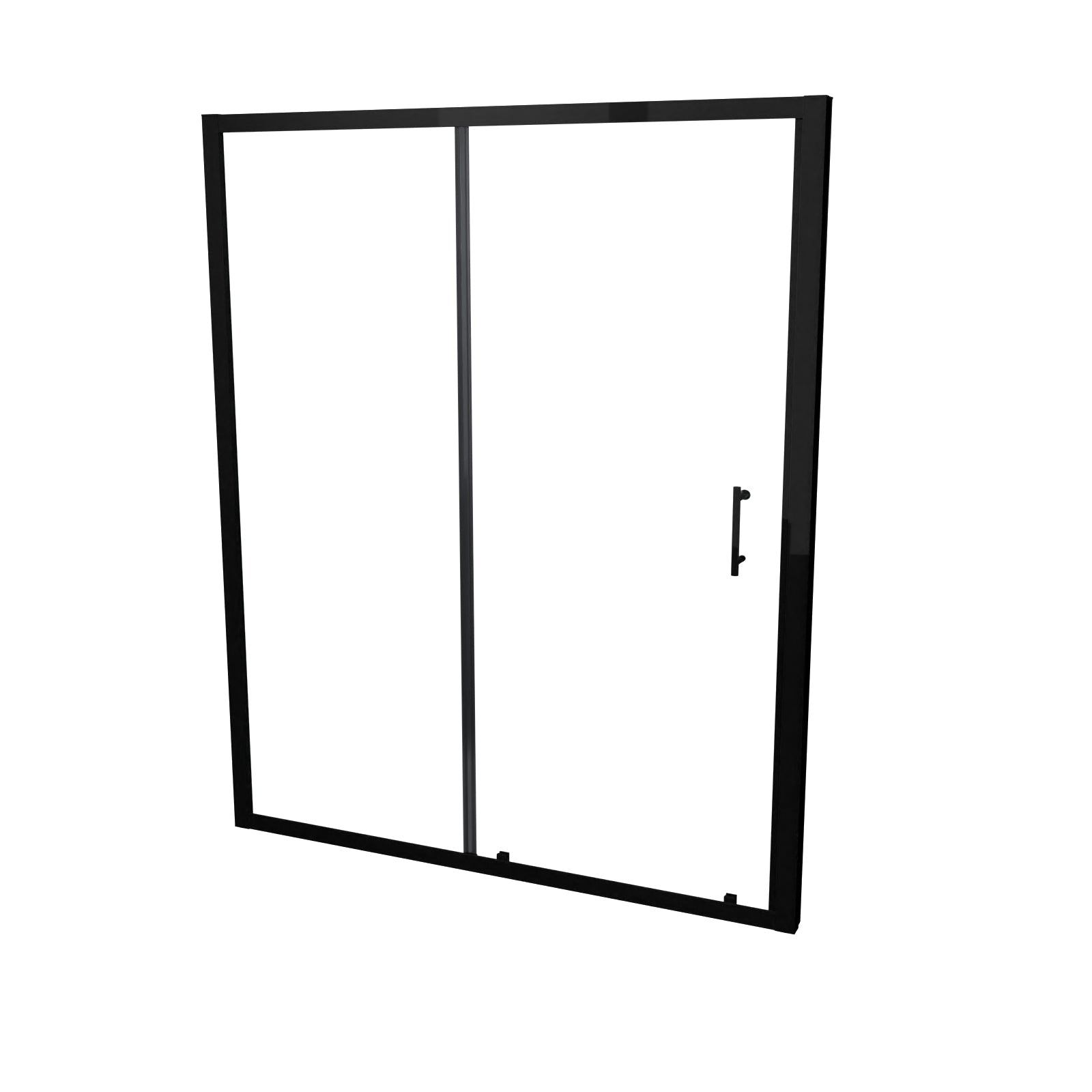 Magna Slider Door 6mm Clear Glass 1700mm x 1850mm Matte Black