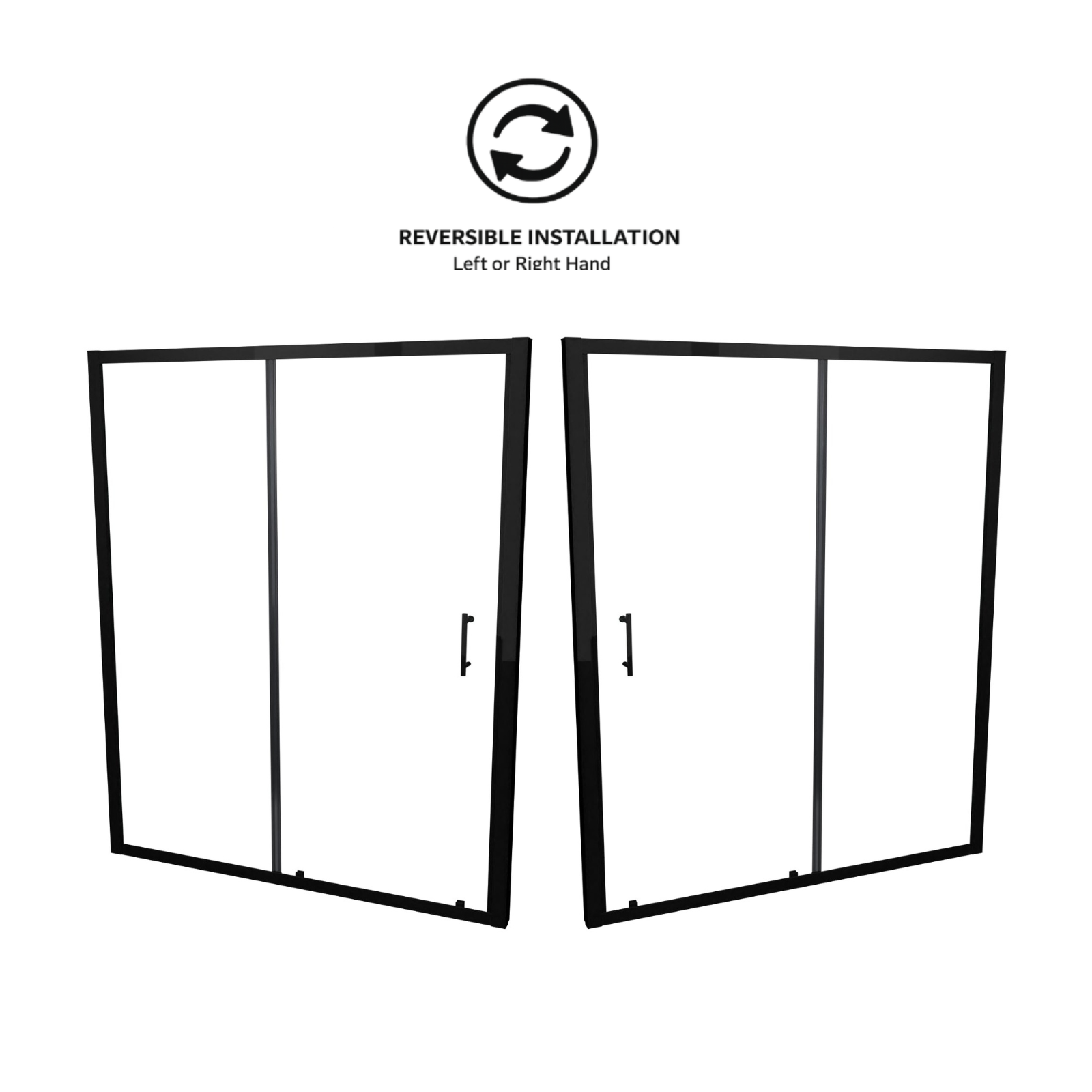 Shower enclosure door image front view