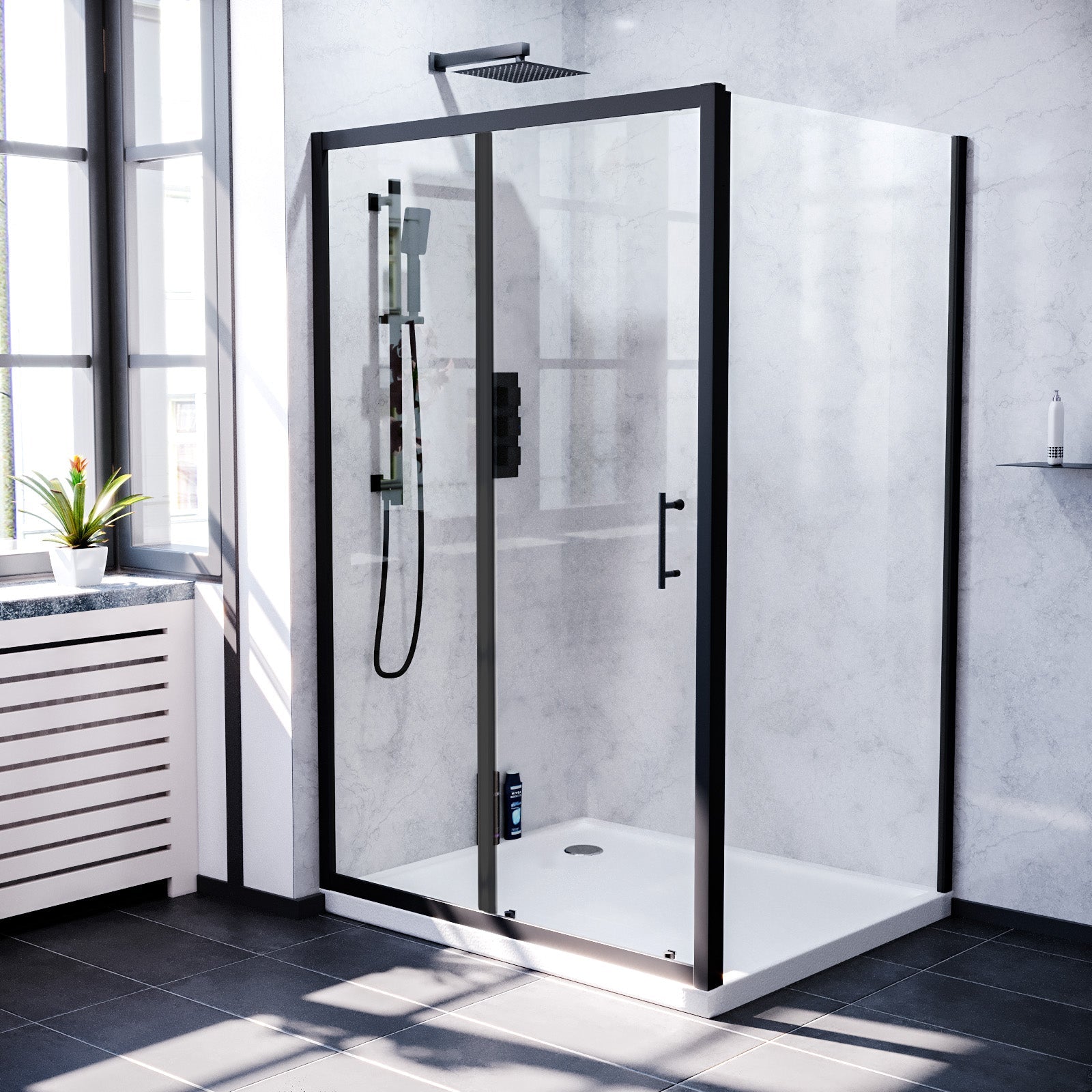 Shower enclosure door image front view