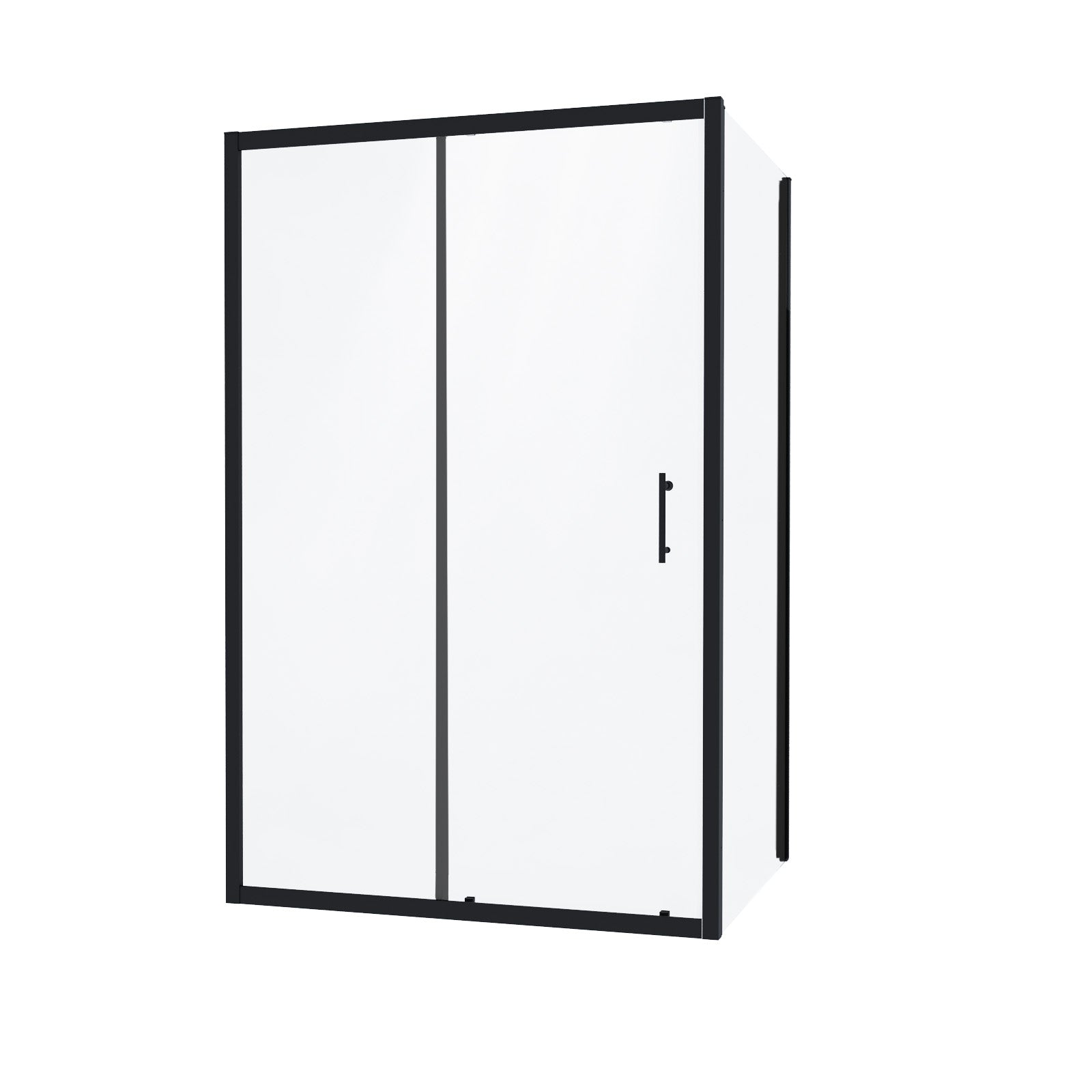 Magna 1200 x 1000mm Shower Enclosure Sliding Door & Side Panel Black