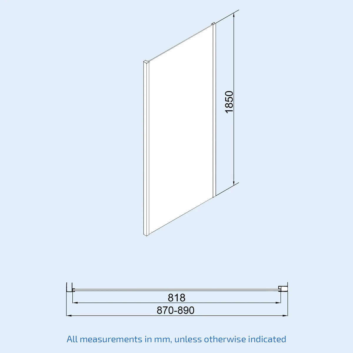 Brushed Brass 1000mm Bi-fold Shower Door 900mm Side Panel Tempered Glass