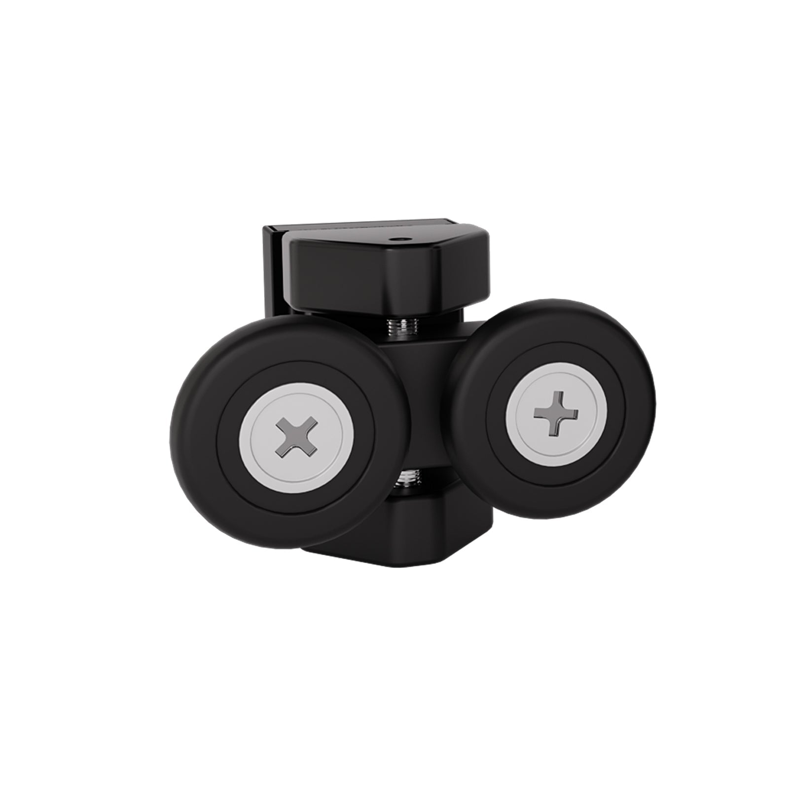 4 Shower Door Wheels 23mm Black Twin upper and bottom Roll Runners