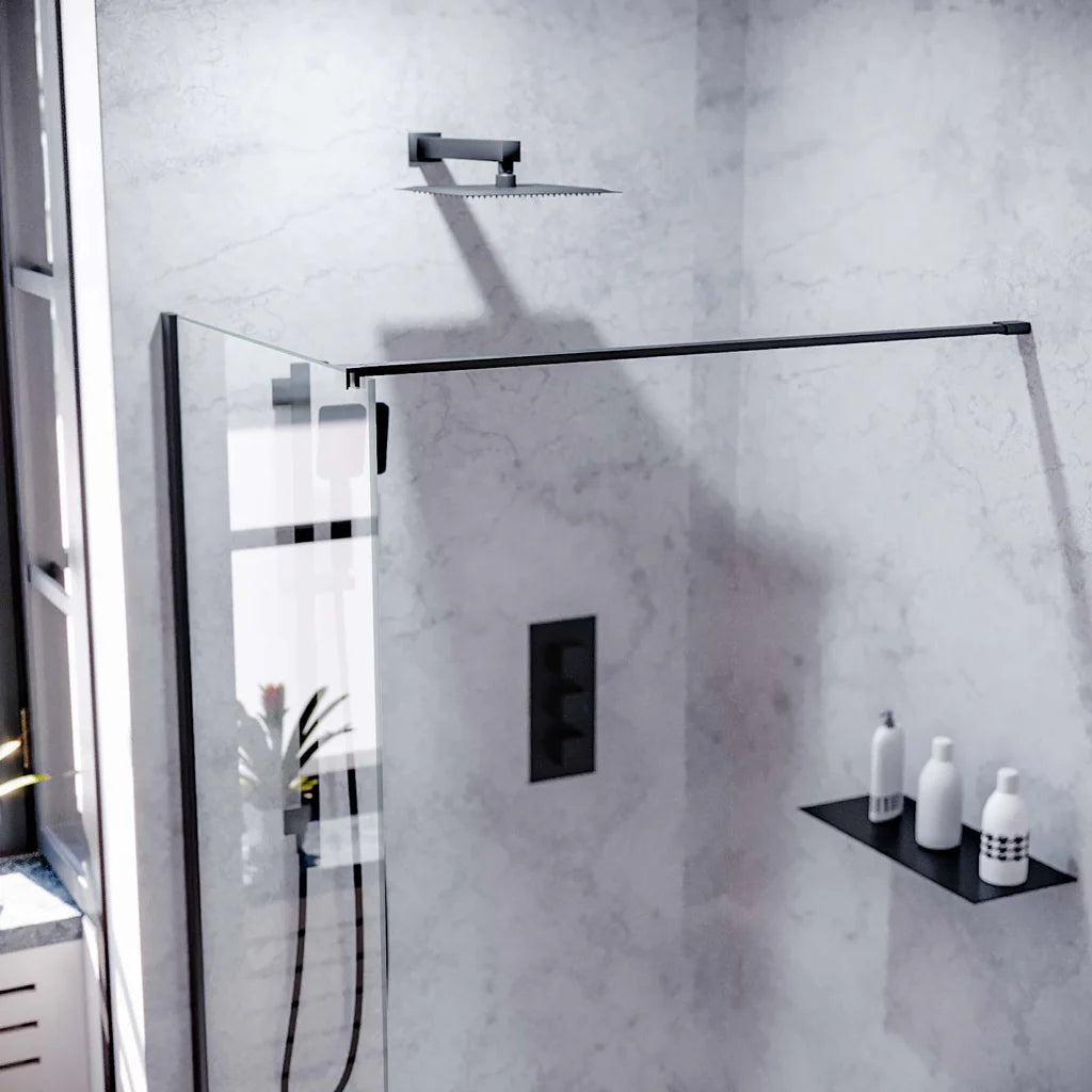 Wet room screen front view