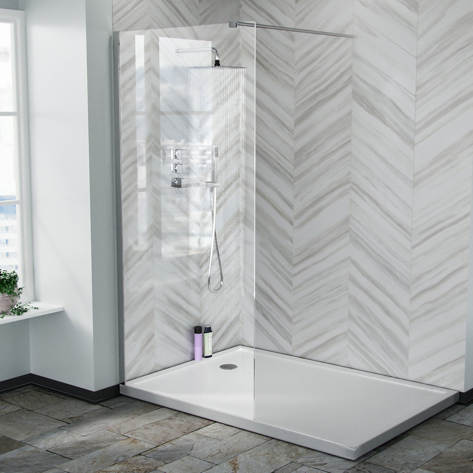 Saturn glass shower sliding door 800 mm image # Options_800 mm
