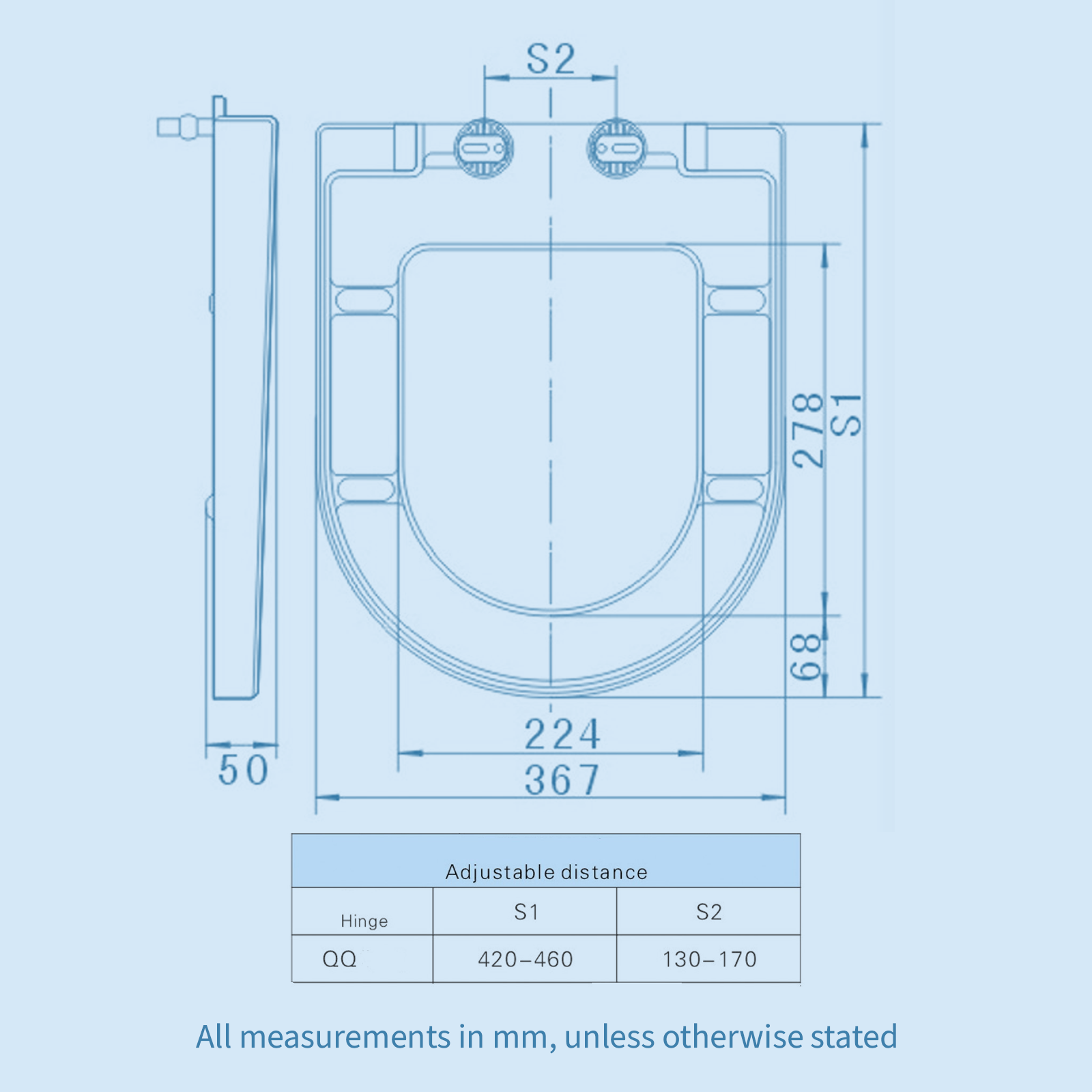 Kartell Wrapover Standard D-Shaped Soft Close Toilet Seat - White