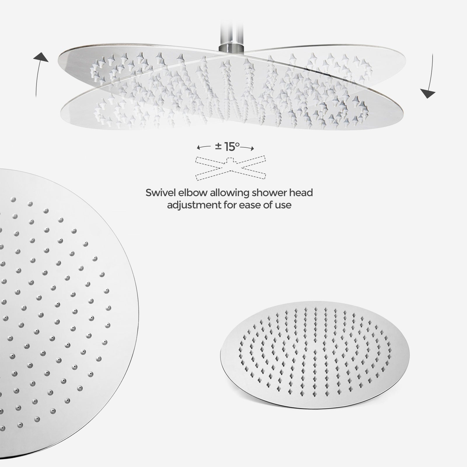 Lily 2 Dial 1 Way Round Set - Slim Shower Head