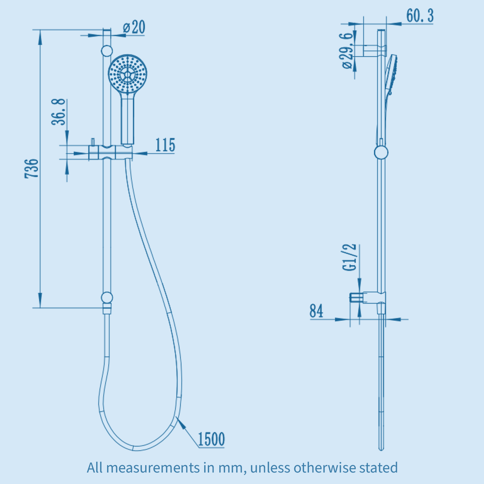 Kartell Puro Brushed Brass Round Slider Rail Kit (Built-In Outlet) - SHO162PO