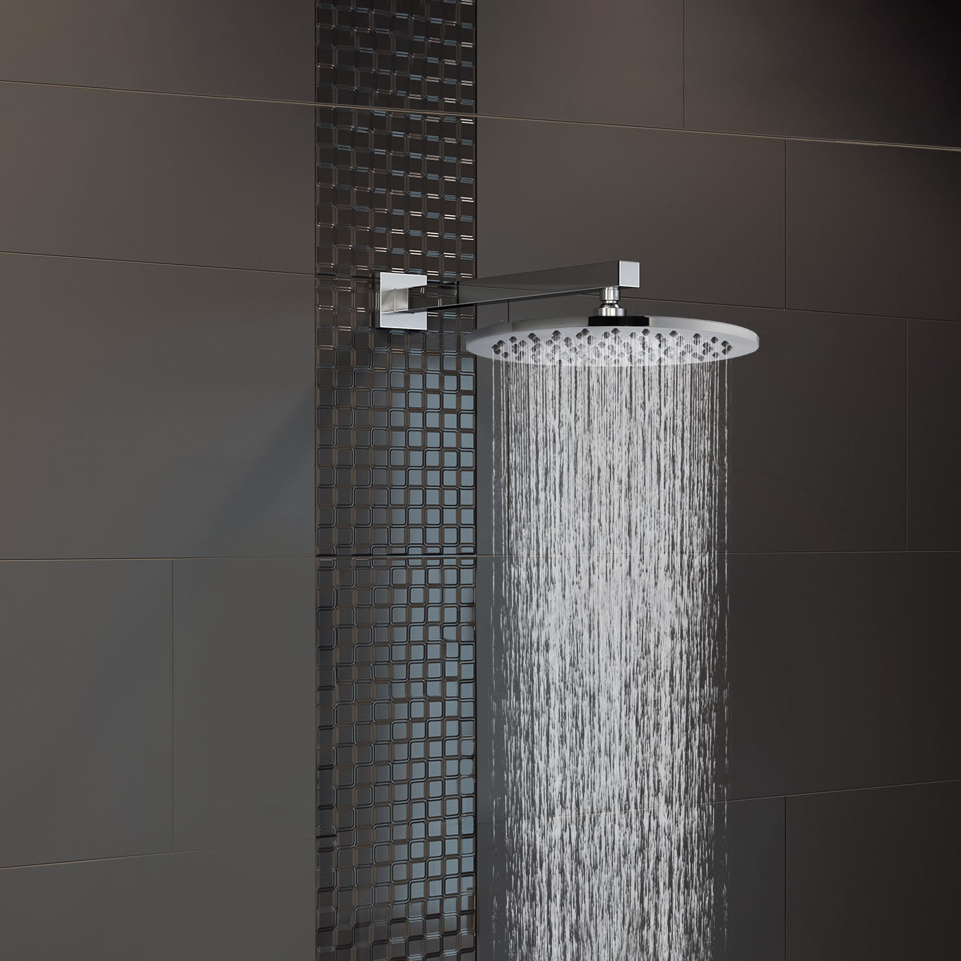 Lily 2 Dial 1 Way Round Set - Wall Mounted Head