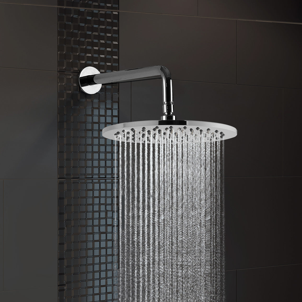 Violet Thermostatic 2 Dial 2 Way Round Set - Shower Head & Slider Rail Handset