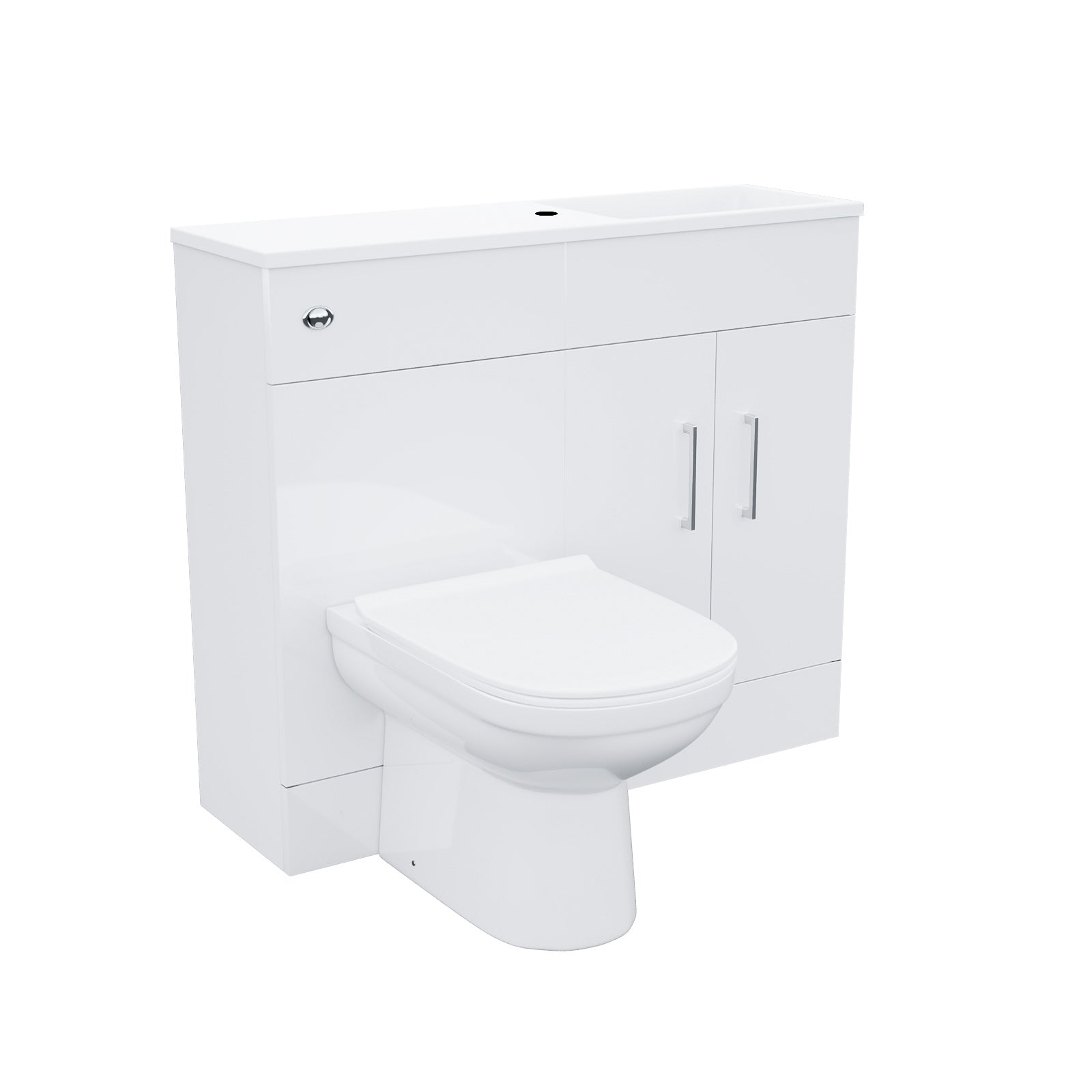 James White 1000mm Freestanding Slimline Vanity Basin WC Unit & BTW Toilet