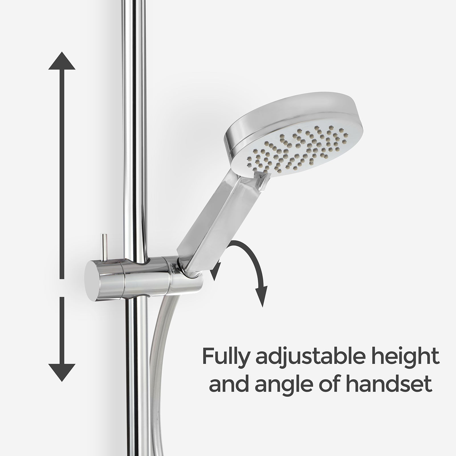 Ardex Solid Brass Slider Rail With 3 Mode Handset