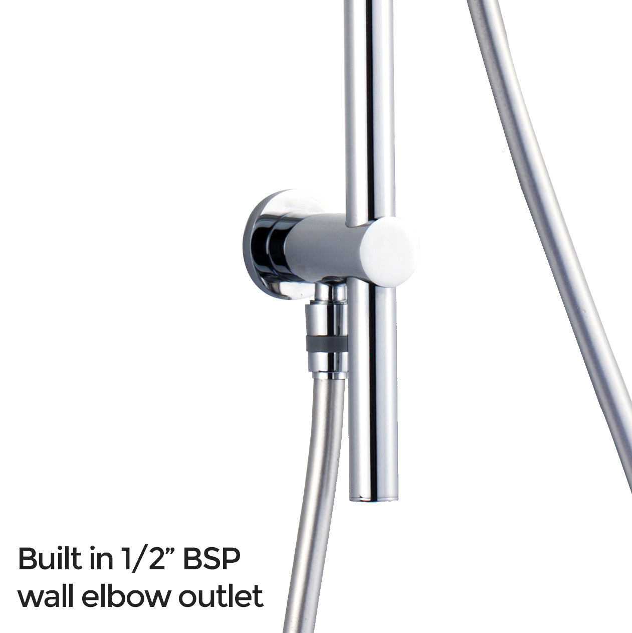 Yodora 3-Mode Handset & Solid Brass Rail Combo Chrome