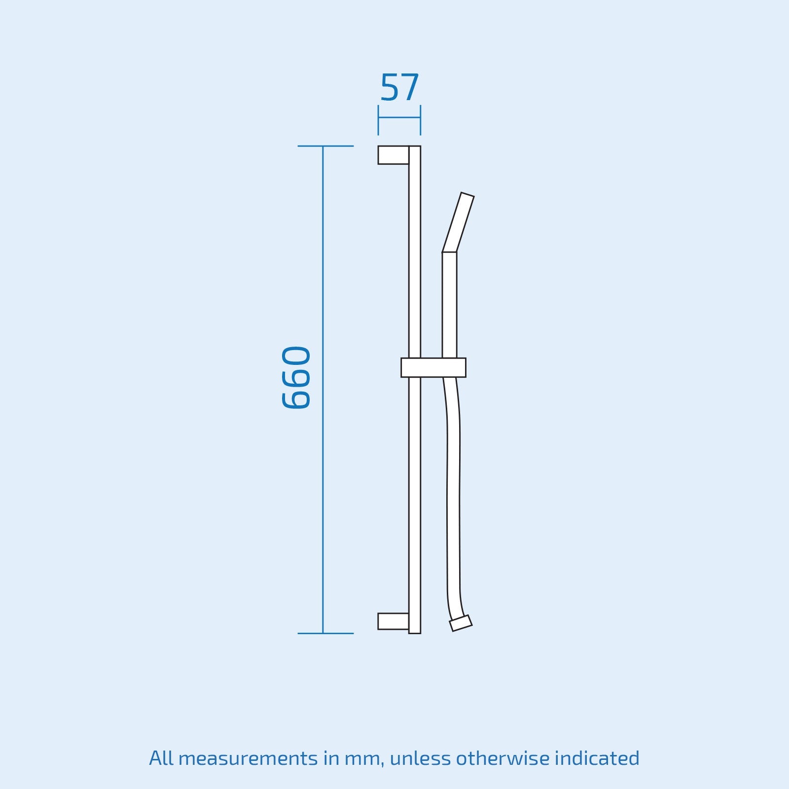 Dex Bath Shower Mixer + Slider Rail Kit