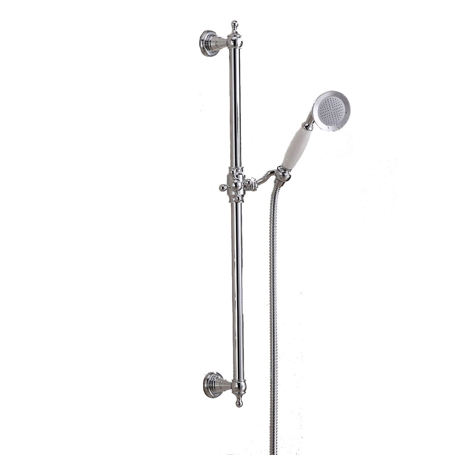 Preston 3 Dial 2 Way Traditional Set - Rail Handset & Shower Head