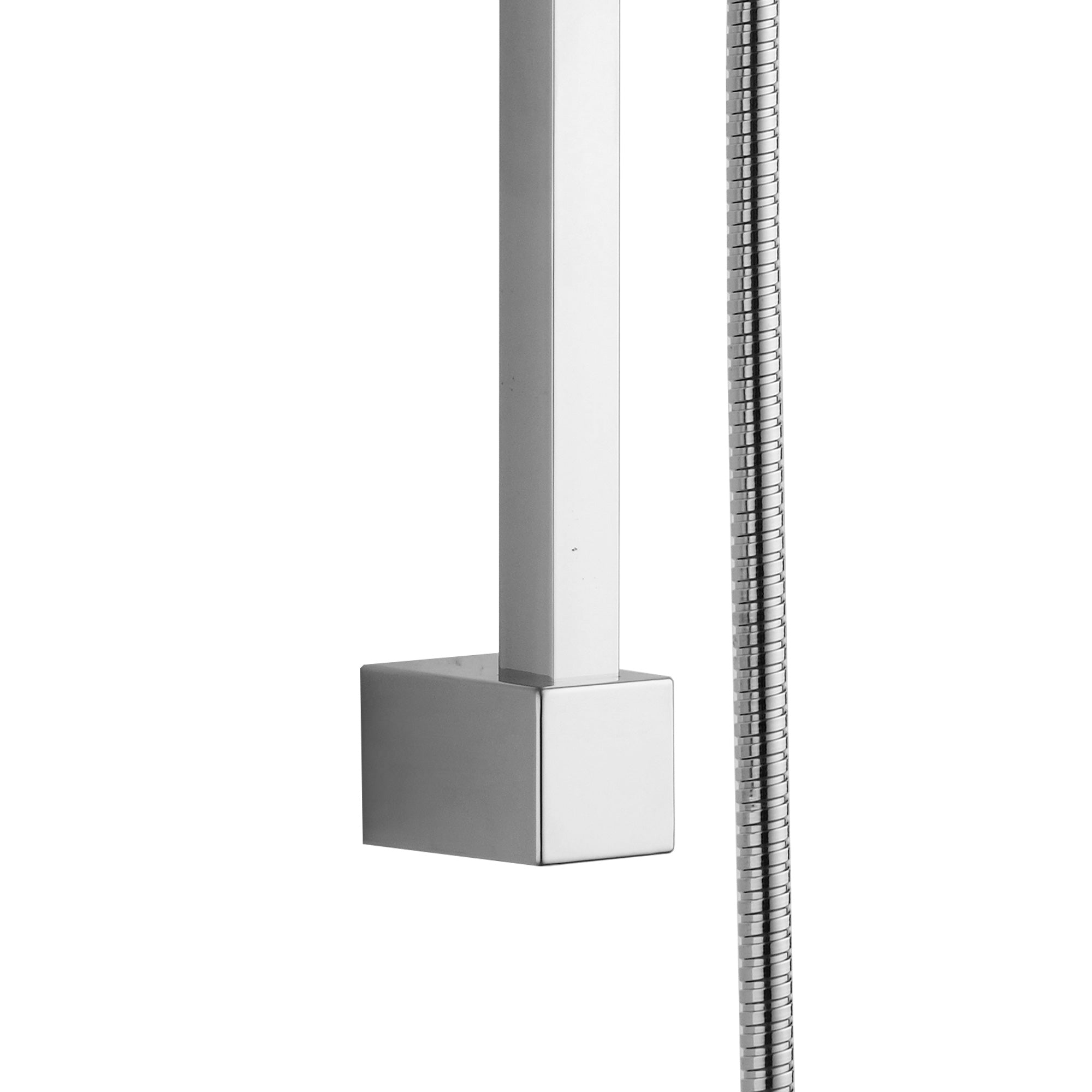 Square Chrome Plated Slider Rail Kit - Single Mode Handset