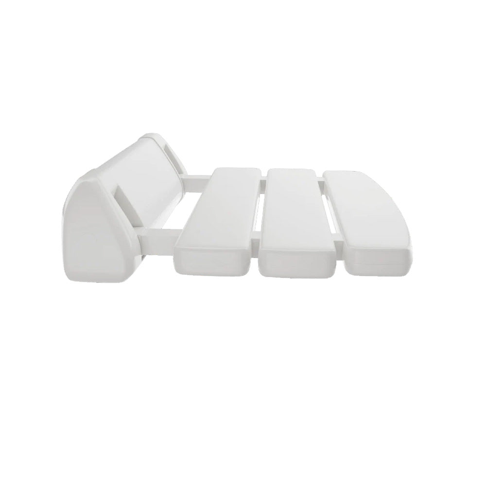 Kayson 350mm Foldable Wall Mounted Shower Seat Compact Mobility Aid White