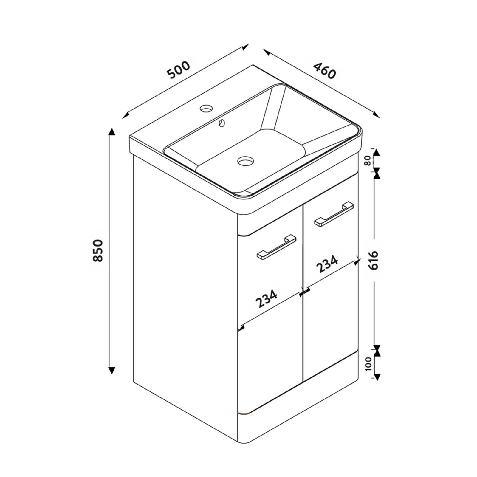 Grey 1000mm Basin Vanity Unit WC BTW Rimless Toilet