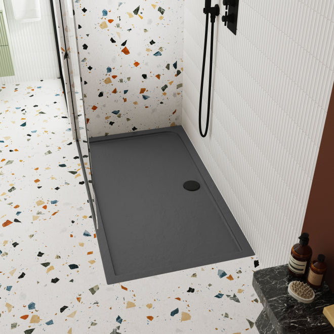 Harper Rectangle Shower Tray Slate Grey