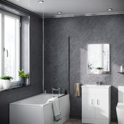 Slate Grey Matte PVC Shower Wall Panel 1000mm X 2400mm X 10mm