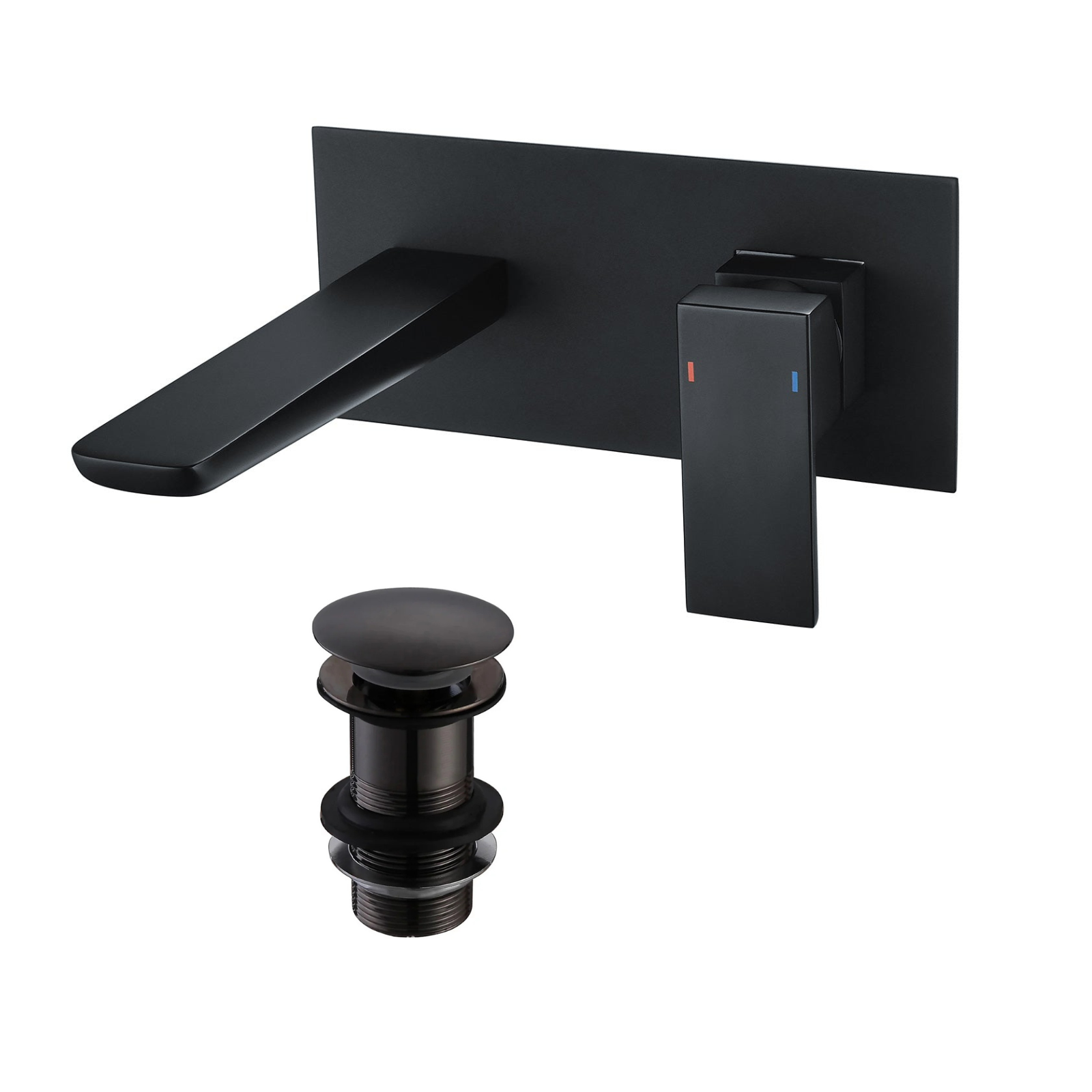 Astra Designer Matte Black Wall Mounted Concealed Basin Mixer Tap