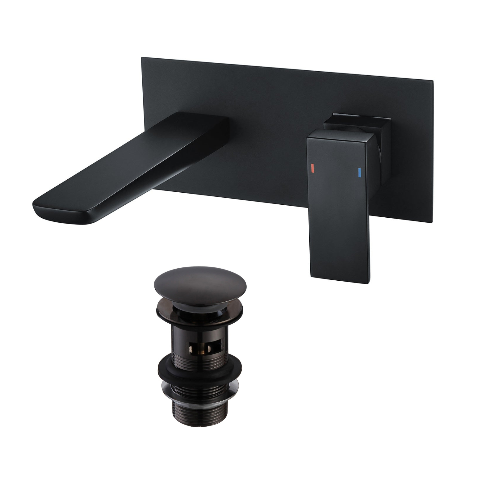 Astra Designer Matte Black Wall Mounted Concealed Basin Mixer Tap