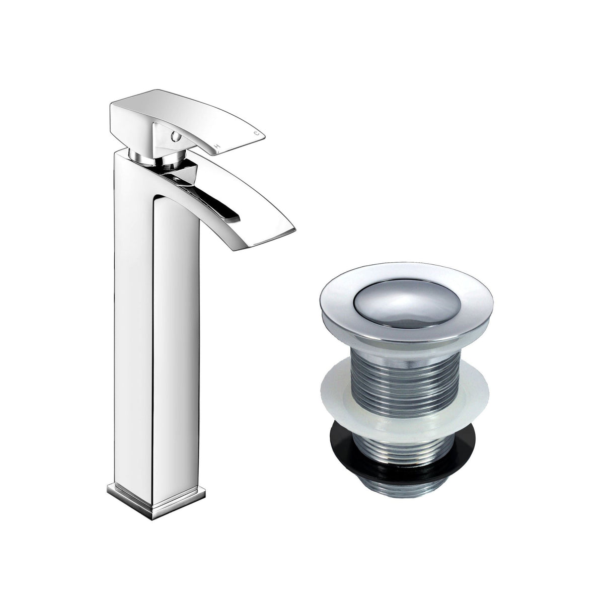 Chrome Tap # Option_Basin Tap & Unslotted Waste