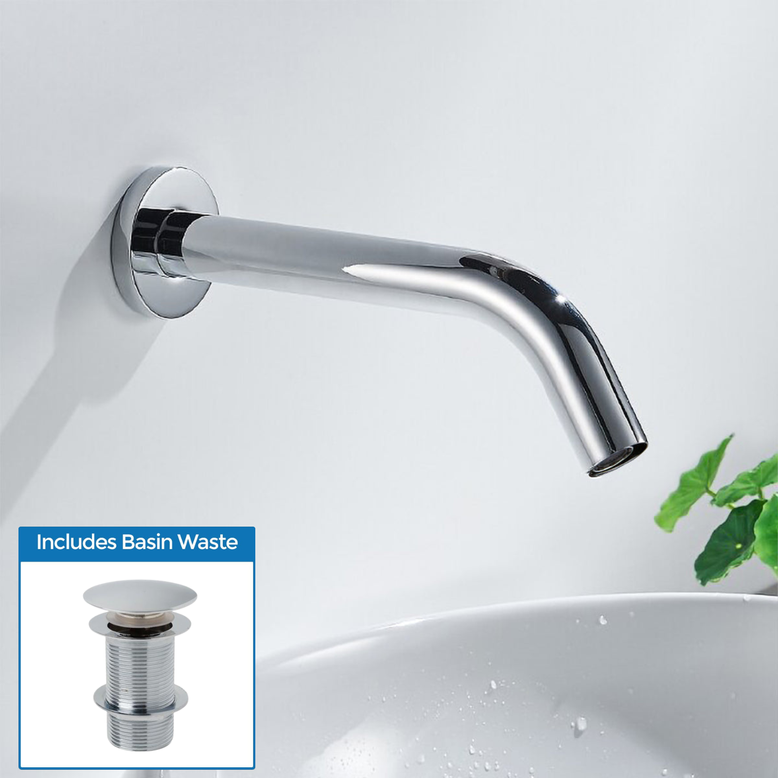 Vida Infrared Sensor Basin Tap Automatic Wall Mounted Bathroom Faucet