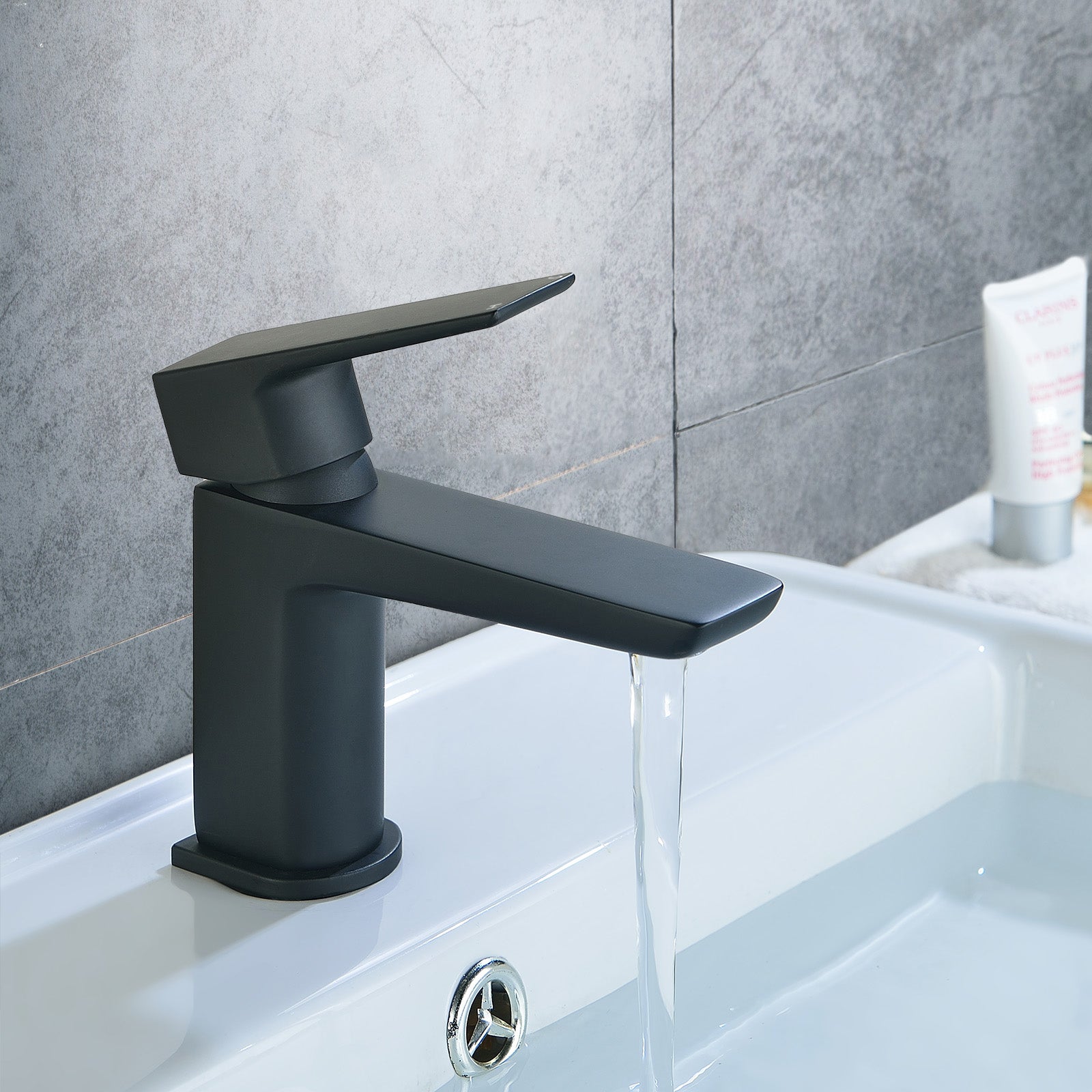 Astra Contemporary Matte Black Basin Mono Mixer Tap