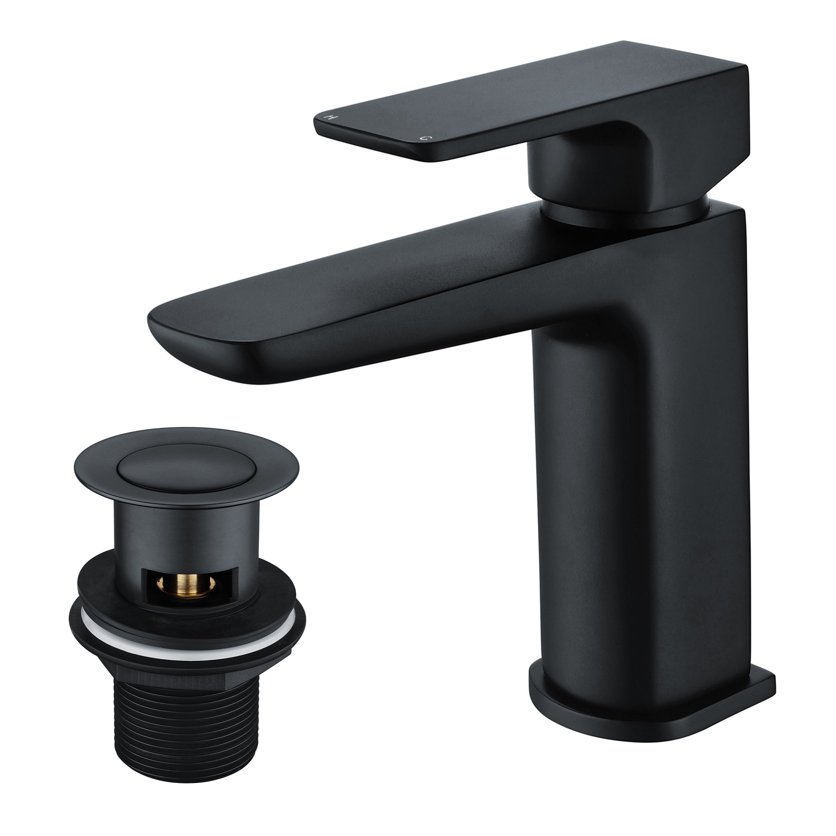 Astra Contemporary Matte Black Basin Mono Mixer Tap