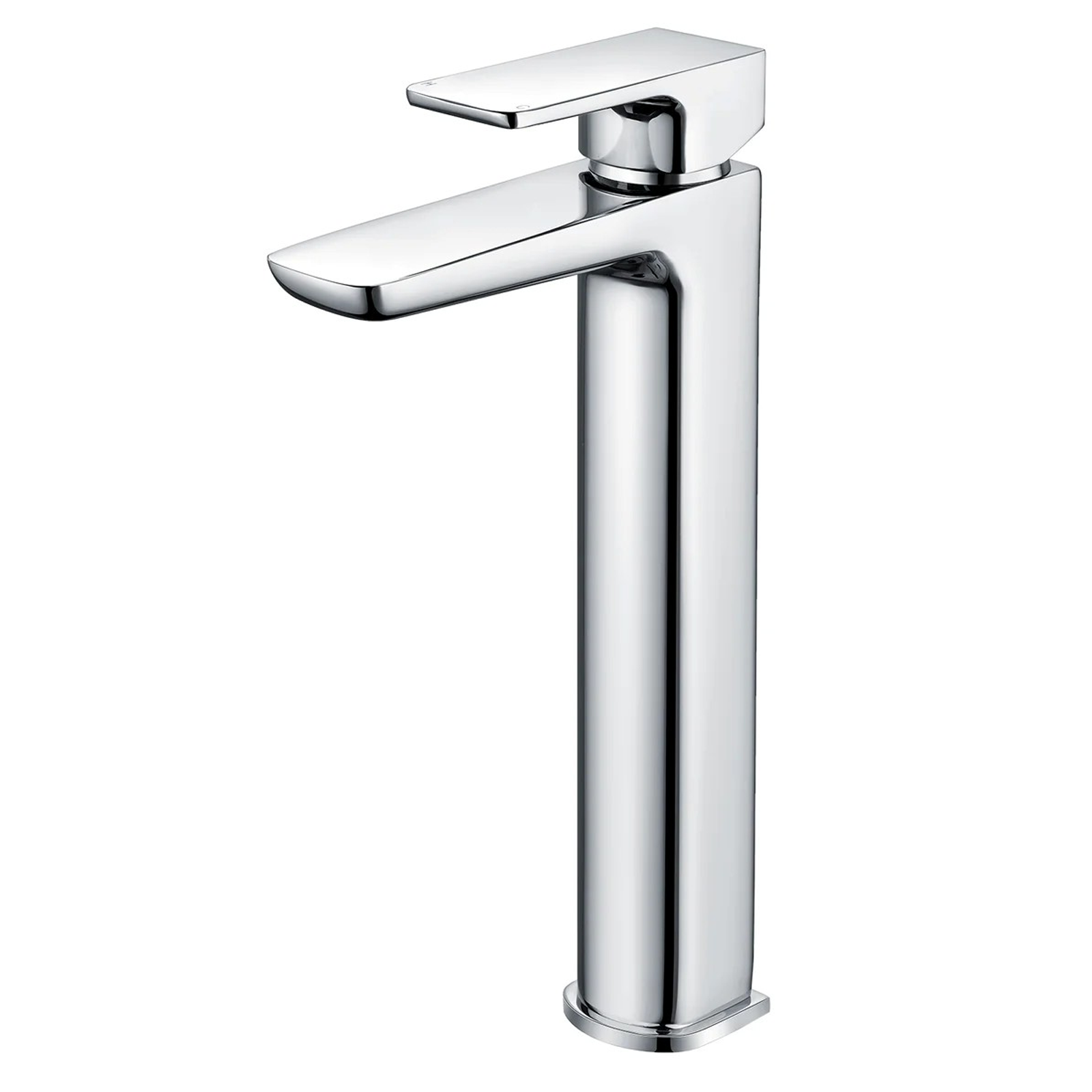 Leven 510 x 360mm Cloakroom Rectangular Countertop Basin & Oakham Rimless Toilet & Chrome Tall Basin Tap Set