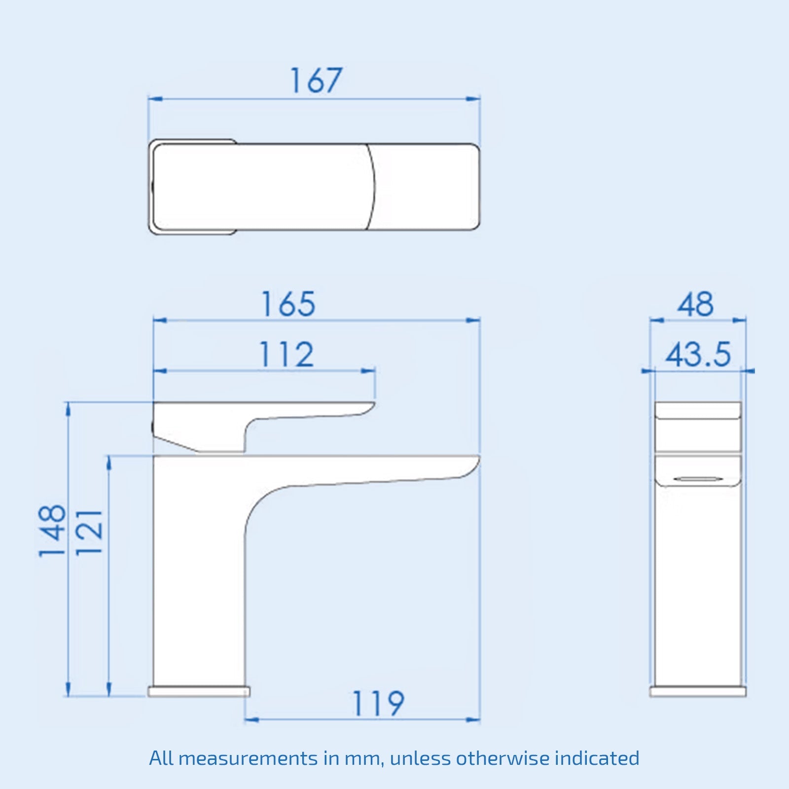 Saneux Bathroom Mono Basin Sink Mixer Tap Matte Black Brass Faucet & Waste