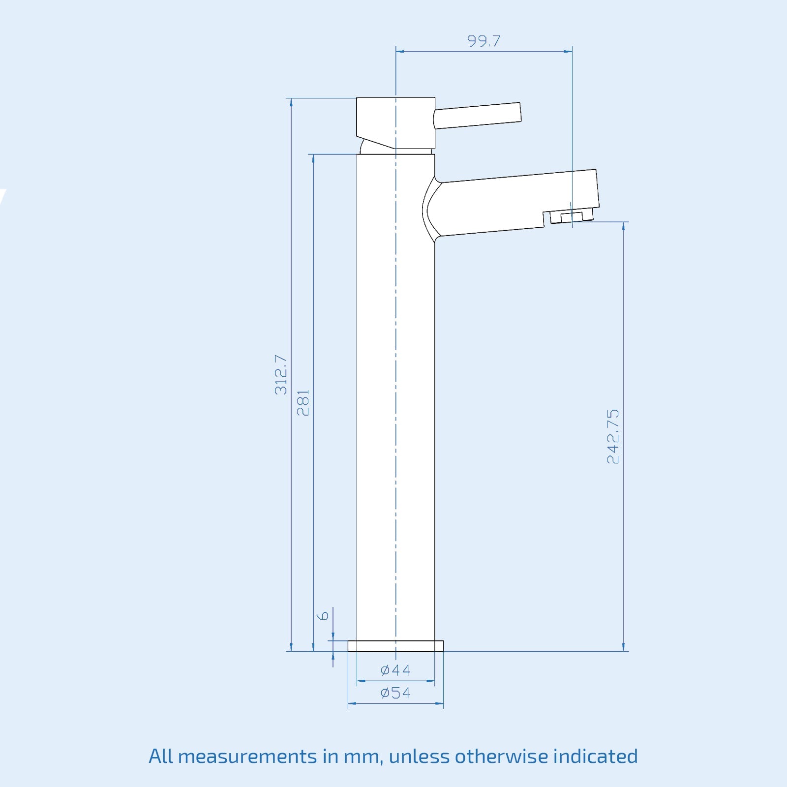 Matte Black Brass Basin Mono Mixer Single Lever Tap & Waste