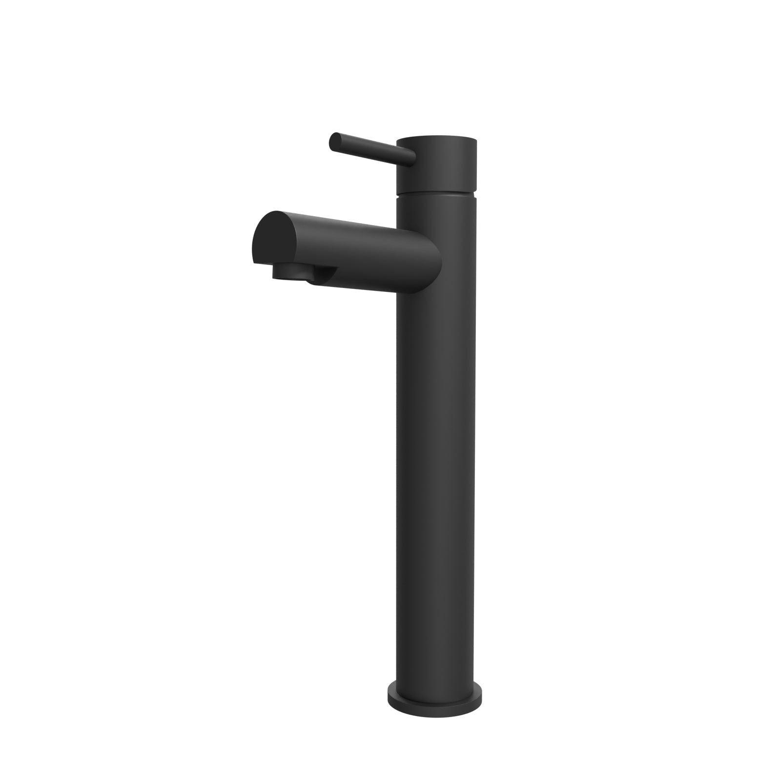 Matte Black Brass Basin Mono Mixer Single Lever Tap & Waste