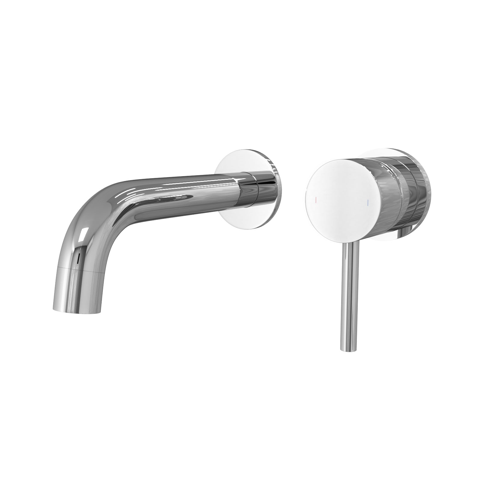 Alice Modern Wall Mounted Bathroom Basin Sink 1 Handle Mixer Tap Chrome