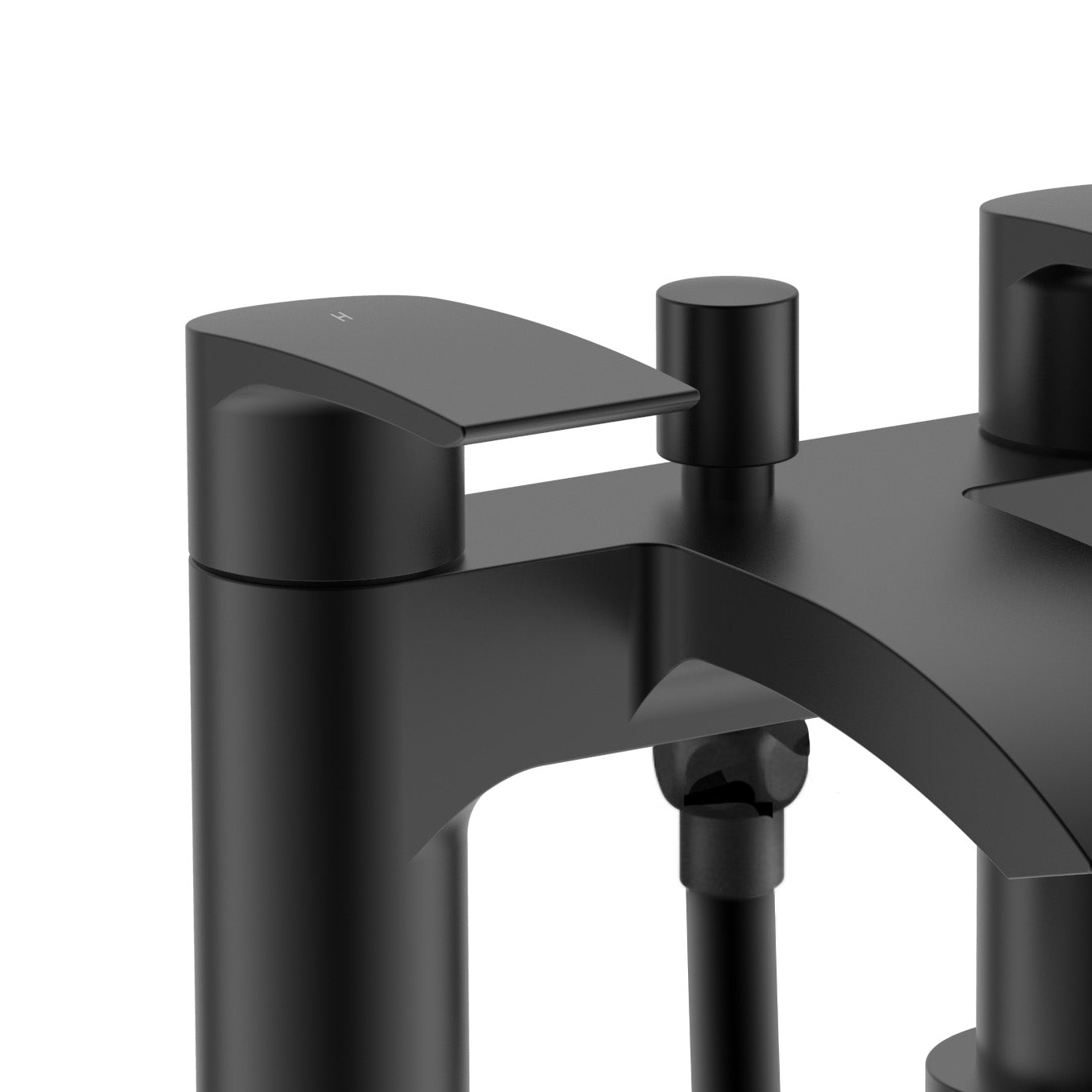 Vago Matte Black Waterfall Bath Shower Mixer Tap